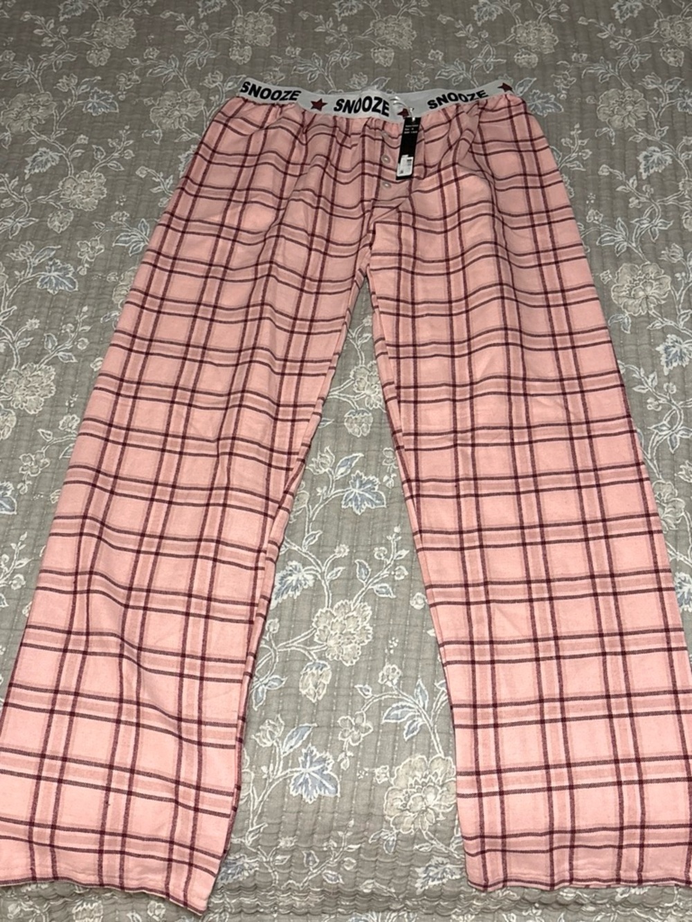 Snooze Pink Plaid Women’s Lounge Pants